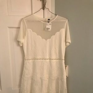White lace cocktail dress
